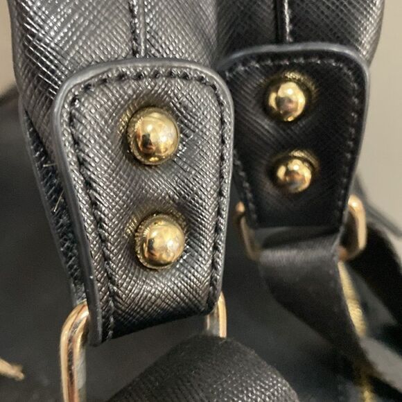 Colorland Black Faux Leather with Bright Red Interior Backpack Medium - Picture 15 of 16